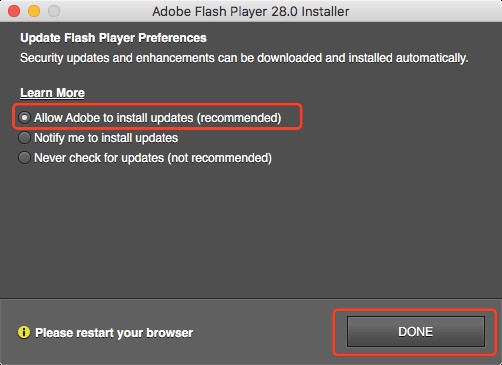 obe flash player installer remove mac osx